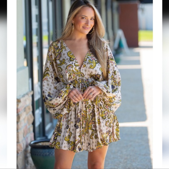 🎉LAST PIECE 🎉FREE PEOPLE Printed Arzel Mini Dress - Picture 6 of 7